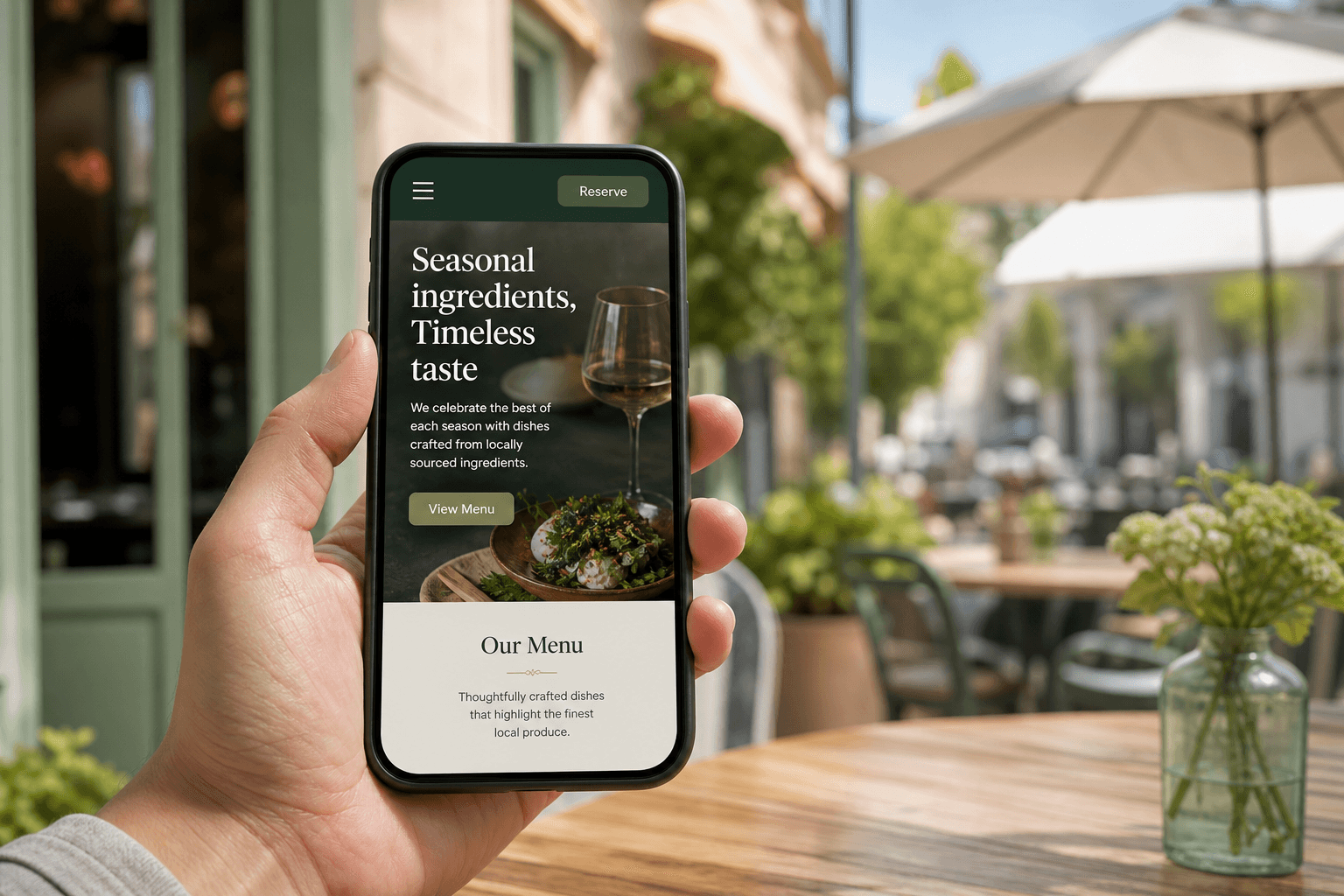 Aperçu mobile du site restaurant Lodgio